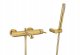 Bateria wannowa KFA BATERIA MOZA WANNOWA ŚCIENNA, POZIOMA, BRUSHED GOLD Z KOMPLETEM NATRYSKOWYM PUNKTOWYM PREMIUM 7