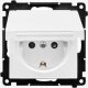 Kontakt-Simon Gniazdo Schuko Kontakt-Simon 55 TGSZ1BCZ.01/111 do wersji IP44 z przesłonami z uszczelką ramki moduł 16 A, 250V~, szybkozłącza biały mat 4