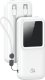 Powerbank Usams USAMS Powerbank z wbudowanymi kablami USB-C+Lightning 30000 mAh 20W PD+Qc 3.0 Fast Charge X-chel Series biały/white 30KCD21302 (US-CD213) 1