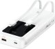Powerbank Usams USAMS Powerbank z wbudowanymi kablami USB-C+Lightning 30000 mAh 20W PD+Qc 3.0 Fast Charge X-chel Series biały/white 30KCD21302 (US-CD213) 1