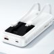 Powerbank Usams USAMS Powerbank z wbudowanymi kablami USB-C+Lightning 30000 mAh 20W PD+Qc 3.0 Fast Charge X-chel Series biały/white 30KCD21302 (US-CD213) 9