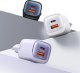 Ładowarka Usams USAMS Ład. siec. CC254 30W GaN USB-C/USB-A Fast Charging HC Series fioletowy/purple CC254TC03 1