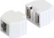 System przekazu sygnału AV Allnet ALLNET TP-TP Kupplung CAT6A Buchse 1:1 8-pol. RJ45 magnetische Sicherungskupplung 50er Bulk Set Abwurfbuchse PoE fähig bis zu 10GBit 1