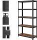 Songmics Regał, 30 X 75 X 150 Cm, 650 Kg Nośność (130 Kg Na Półkę), Przemysłowy, Regulowane Półki Do Przechowywania, Do Salonu, Kuchni, G 20