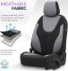AMiO Komplet pokrowców na fotele samochodowe OTOM RUBY 1202 GREY/BLACK 3-ZIP 3