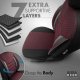 AMiO Komplet pokrowców na fotele samochodowe OTOM SPORT PLUS 103 BURGUNDY NZ 9