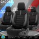 AMiO Komplet pokrowców na fotele samochodowe OTOM LIMITED 102 BLACK/GREY 3-ZIP 2