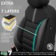 AMiO Komplet pokrowców na fotele samochodowe OTOM LIMITED 102 BLACK/GREY 3-ZIP 5