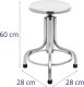 Steinberg Taboret stołek laboratoryjny warsztatowy ze stali nierdzewnej 45-60 cm do 150 kg Taboret stołek laboratoryjny warsztatowy ze stali nierdzewnej 45-60 cm do 150 kg 5