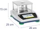 Steinberg Waga laboratoryjna analityczna ze szklaną osłoną panelem dotykowym LCD 300 g / 0.001 g Waga laboratoryjna analityczna ze szklaną osłoną panelem dotykowym LCD 300 g / 0.001 g 7