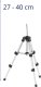 Steinberg Statyw tripod do lasera krzyżowego aparatu 27-40 cm gwint 1/4'' Statyw tripod do lasera krzyżowego aparatu 27-40 cm gwint 1/4'' 4