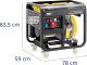 Agregat MSW Agregat generator prądotwórczy diesel mobilny 240/400 V 8500 W 10 kVA 30 l Agregat generator prądotwórczy diesel mobilny 240/400 V 8500 W 10 kVA 30 l 8