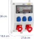 MSW Rozdzielnica elektryczna 3 x Schuko 2 x CEE wyłącznik różnicowoprądowy 2 x instalacyjny Rozdzielnica elektryczna 3 x Schuko 2 x CEE wyłącznik różnicowoprądowy 2 x instalacyjny 3
