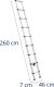 MSW Drabina teleskopowa składana z aluminium 8 stopni 0.75-2.6 m Drabina teleskopowa składana z aluminium 8 stopni 0.75-2.6 m 5
