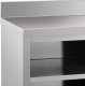 Royal Catering Stół blat roboczy przyścienny z szafką i rantem drzwi suwane 180 x 60 cm Stół blat roboczy przyścienny z szafką i rantem drzwi suwane 180 x 60 cm 5