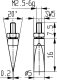 Kafer Koncowka pomiarowa ze wstawk.z weglika spiek., typ 20/ 5,0mm KFER 1