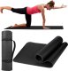 Alogy Mata do ćwiczeń Jogi Fitness Pilatesu gimnastyczna 185x58 1cm Alogy antypoślizgowa wodoodporna Czarna 16