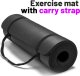 Alogy Mata do ćwiczeń Jogi Fitness Pilatesu gimnastyczna 185x58 1cm Alogy antypoślizgowa wodoodporna Czarna 20