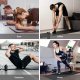 Alogy Mata do ćwiczeń Jogi Fitness Pilatesu gimnastyczna 185x58 1cm Alogy antypoślizgowa wodoodporna Czarna 21