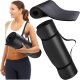 Alogy Mata do ćwiczeń Jogi Fitness Pilatesu gimnastyczna 185x58 1cm Alogy antypoślizgowa wodoodporna Czarna 5