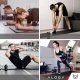 Alogy Mata do ćwiczeń Jogi Fitness Pilatesu gimnastyczna 185x58 1cm Alogy antypoślizgowa wodoodporna Czarna 6