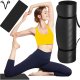 Alogy Mata do ćwiczeń Jogi Fitness Pilatesu gimnastyczna 185x58 1cm Alogy antypoślizgowa wodoodporna Czarna 9