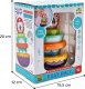 Woopie WOOPIE BABY Zabawka Sensoryczna Układanka Piramidka dla Niemowląt 6 el. 7