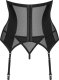 Obsessive Gorset Chic Amoria + stringi GRATIS! Czarny (Rozmiar XL/XXL) 3