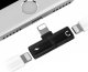 nemo Adapter / Rozdzielacz 2w1 do Ładowarki i Słuchawek Lightning czarne 10
