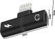 nemo Adapter / Rozdzielacz 2w1 do Ładowarki i Słuchawek Lightning czarne 12