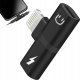 nemo Adapter / Rozdzielacz 2w1 do Ładowarki i Słuchawek Lightning czarne 13