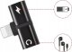 nemo Adapter / Rozdzielacz 2w1 do Ładowarki i Słuchawek Lightning czarne 15