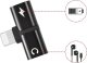 nemo Adapter / Rozdzielacz 2w1 do Ładowarki i Słuchawek Lightning czarne 3