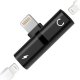 nemo Adapter / Rozdzielacz 2w1 do Ładowarki i Słuchawek Lightning czarne 5