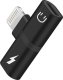 nemo Adapter / Rozdzielacz 2w1 do Ładowarki i Słuchawek Lightning czarne 6