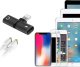 nemo Adapter / Rozdzielacz 2w1 do Ładowarki i Słuchawek Lightning czarne 7