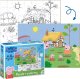 Dodo PUZZLE 2w1 ŚWINKA PEPPA 60 ELEMENTÓW DO UŁOŻENIA + KOLOROWANKA W JEDNYM 4