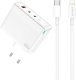 Ładowarka Jellico Ładowarka Sieciowa GaN 100W 1x QC3.0 USB + 2x PD USB-C Jellico C118 + Kabel USB-C - Lightning białe 7