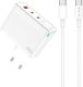 Ładowarka Jellico Ładowarka Sieciowa GaN 100W 1x QC3.0 USB + 2x PD USB-C C118 + Kabel USB-C - USB-C białe 2