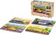 PuzzleOK Drewniane Puzzle 4w1 Pojazdy Układanka Zestaw Środki Transportu Samochody 4