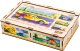 PuzzleOK Drewniane Puzzle 4w1 Pojazdy Układanka Zestaw Środki Transportu Samochody 8