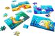 PuzzleOK Drewniane Puzzle 4w1 Zwierzęta Morskie Wodne Układanka Zestaw 3