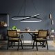 Lampa wisząca Syntron Lampa dekoracyjna wisząca led 122w czarna DL-I09 + Pilot 2