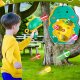 Woopie WOOPIE Gra w Rzutki Pistolet Dinozaur na Kulki Rzepy Tarcza Punkty Strzelanie 9