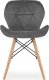 Leobert Zestaw stół okrągły TODI 80 czarny + 4 krzesła LAGO szare 7