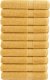 vidaXL Ręczniki do sauny, premium, 10 szt., złote, 80x200 cm, bawełna 1