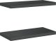 vidaXL Półki ścienne, 2 szt., 50x23,5x3 cm, czarna stal nierdzewna 6