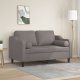vidaXL 2-osobowa sofa z poduszkami, kolor taupe, 120 cm, tkanina 1