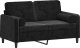 vidaXL 2-osobowa sofa z poduszkami, czarna, 120 cm, aksamit 3