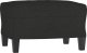 vidaXL 3-osobowa sofa z podnóżkiem, czarna, 180 cm, tkaniną 5